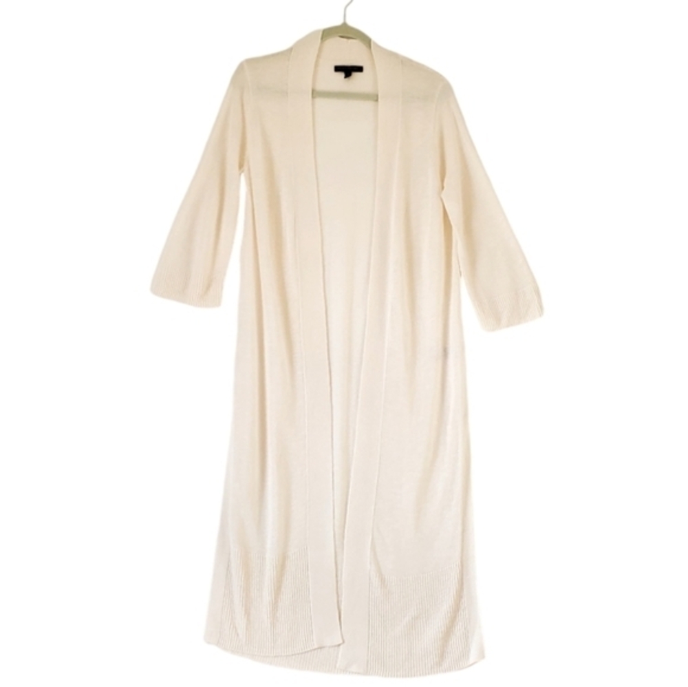 Banana Republic Long Ivory Knit Open Sweater Wrap Size Small‎ Women